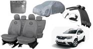 Kit capa couro + cobrir Duster 17-23 + limpador brinde