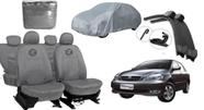 Kit capa couro Corolla + capa de cobrir anti-chuva