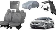 Kit capa couro Elantra 14 a 18 + brinde e proteção