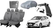 Kit capa couro HB20 + brinde capa e limpador