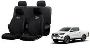 Kit capa couro Hilux 19-24 proteção contra líquidos sujeira rasgos