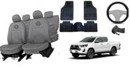 Kit capa couro Hilux 19-24 +volante e tapete luxo Kit capa couro Hilux 19-24 +volante e tapete luxo