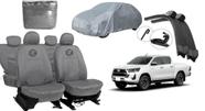 Kit capa couro Hilux + proteção sol/chuva completa