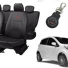 Kit capa couro Jac J2 2016-2024 + brisa e volante