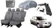 Kit capa couro + protetor Megane 97 a 2012 luxo