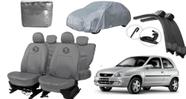 Kit capa couro resistente + capa cobrir + limpador bônus