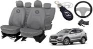 Kit capa couro Santa Fe com volante + estilo + conforto
