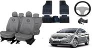 Kit capa couro sob medida Elantra + tapete estiloso