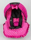 Kit capa de bebê conforto e redutor - pink bola branca