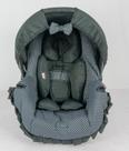 Kit capa de bebê conforto e redutor - preto com poá branco
