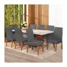 Kit Capa De Cadeira 8 Unidades Tecido Malha Gel