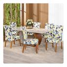 Kit Capa De Cadeira Estampadas Mesa Jantar 6 Lugares Malha Gel