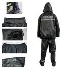 Kit Capa De Chuva Para Motoqueiro Nylon Pantaneiro + Polaina