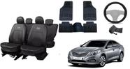 Kit Capa de Couro Azera 12-18 + Capa de Volante + Tapete de Forro