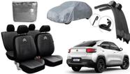 Kit Capa de Couro Citroën Basalt 2024 a 2025 + Proteção com Capa de Cobertura e Limpador Resistente