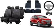 Kit Capa de Couro EcoSport 13-21 com Tapetes de Borracha Kit Capa de Couro EcoSport 13-21 com Tapetes de Borracha