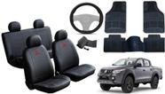 Kit Capa de Couro L200 2015 a 2022 + Tapete + Capa de Volante: O Toque Final no Seu L200