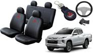 Kit Capa de Couro L200 2022 a 2025 + Chaveiro + Capa de Volante: Interior Renovado com Estilo