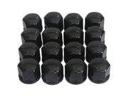 Kit Capa de Parafuso de Roda Sextavado Preta 19mm 16 peças - Shekparts 10.005