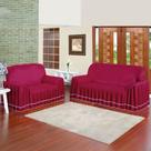 Kit Capa De Sofá 2 E 3 Lugares Dália Microfibra Peletizada Kit Capa De Sofá 2 E 3 Lugares Dália Microfibra Peletizada