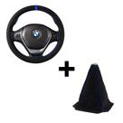 Kit Capa de volante Coifa Câmbio Alcântara Camurça Esportiva - Azul