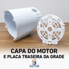 Kit Capa do Motor e Placa Traseira da Grade para Ventilador Mondial 30cm e 40cm ( Branca )