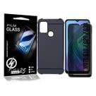 Kit Capa Emborrachada Preta + Película Vidro Privacidade 3d P/ Moto G20 XT2128 6.5 - Cell In Power25