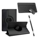 Kit Capa Giratoria Para tablet Redmi Pad 2 11' 2025 + Teclado Mouse + Caneta Dupla Preto