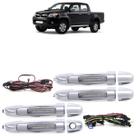 Kit Capa Maçaneta Hillux 2005 2006 2007 2008 Cromado Pisca