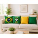 Kit Capa Microfibra Sublimada copa do mundo 45 x 45 4peças Kit Capa Microfibra Sublimada copa do mundo 45 x 45 4peças