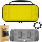 Kit Capa Nintendo Switch Lite+ Tpu+ Pelicula Vidro+ 4 Grips