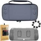 Kit Capa Nintendo Switch Lite+ Tpu+ Pelicula Vidro+ 4 Grips