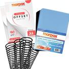 Kit Capa Offset A4 90g + Capa Couro e Cristal Line + Espiral Kit Capa Offset A4 90g + Capa Couro e Cristal Line + Espiral