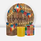 Kit Capa Painel Sublimado + 3 Capas De Cilindro - Festa Junina