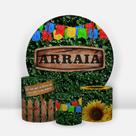 Kit Capa Painel Sublimado + 3 Capas De Cilindro - Festa Junina