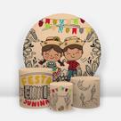Kit Capa Painel Sublimado + 3 Capas De Cilindro - Festa Junina