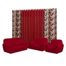 Kit Capa para sofá 3, 2 E 1 lugares Coladinha + cortina modelo Florata 4.00x2.50mts Kit Capa para sofá 3, 2 E 1 lugares Coladinha + cortina modelo Florata 4.00x2.50mts
