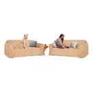 Kit Capa Para Sofá De 3 E 4 Lugares Impermeável Acquablock Para Gato Cachorro Anti Unha Lar Decoração
