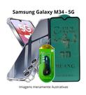 Kit Capa + Película 9D de Cerâmica + Cabo Carregador Turbo Tipo C para Samsung Galaxy M34 5G