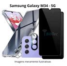 Kit Capa + Película Privativa 3D + Película de Câmera Para Samsung Galaxy M34