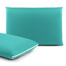 Kit Capa Protetora de Travesseiro 2 Peças - Fronha em Malha Gel (Helanca) 50cm x 70cm com Zíper