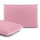 Kit Capa Protetora de Travesseiro 2 Peças - Fronha em Malha Gel (Helanca) 50cm x 70cm com Zíper