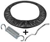 KIT: Capa Saia Para Proteção de Molas Jump + 32 Molas 8cm + 16 Ganchos Bigode KIT: Capa Saia Para Proteção de Molas Jump + 32 Molas 8cm + 16 Ganchos Bigode