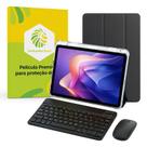 Kit Capa Slim Preta para Xiaomi Redmi Pad 2 + Película de Vidro Temperado + Teclado e Mouse