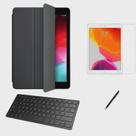 Kit Capa Smart Case compatível iPad 8a Geração 10.2 /Can/Pel e Teclado - Preto