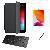 Kit Capa Smart Case compatível iPad 8a Geração 10.2 /Can/Pel e Teclado - Preto