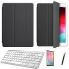 Kit Capa Smart Case Galaxy Tab S6 T860/T865 10.5 /Can/Pel e Teclado Branco - Preto