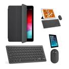 Kit Capa Smart Case Preto / Teclado e Mouse preto e Película para tablet 2019 7a Geração 10.2"