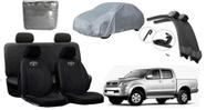 Kit Capa Sob Medida Hilux 03-13 + Capa de Cobrir e Limpador de Parabrisa Kit Capa Sob Medida Hilux 03-13 + Capa de Cobrir e Limpador de Parabrisa