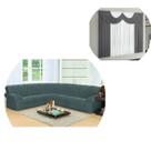 Kit Capa Sofá De Canto De Até 5/6 Lugares + Cortina Riviera 02 Metros Cinza